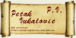 Petak Vukalović vizit kartica